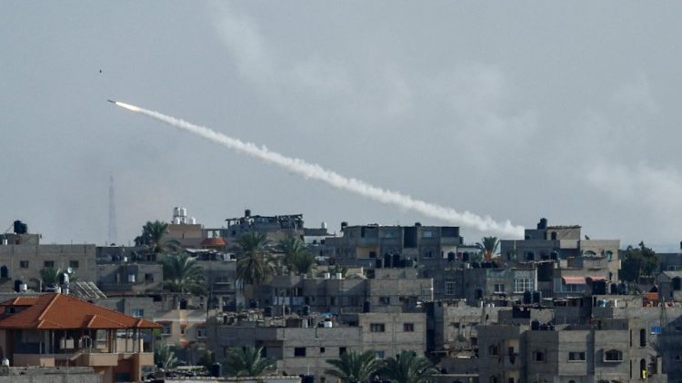 Rockets are fired from Gaza toward Israel