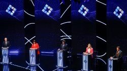 Debate televisivo de los cinco candidatos que se contienden la presidencia de Argentina este domingo 22 de octubre. 