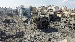 Následky izraelského bombardování města Gaza, 10. října 2023.