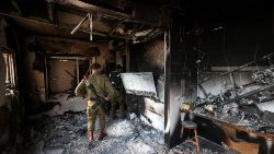 Efekt rajdu Hamasu w jednym z kibuców z początku listopada