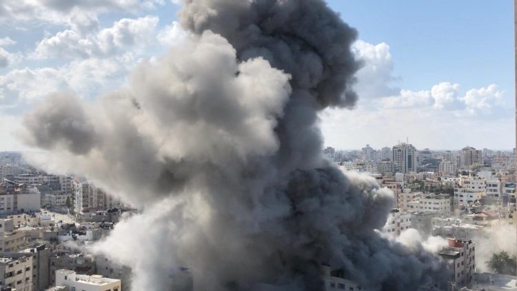 Aftermath of a blast in Gaza City