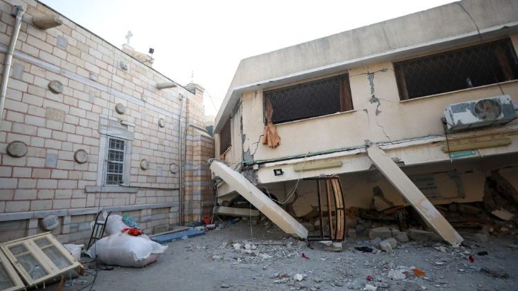 L'enceinte de l'église greco-orthodoxe de Ssint Porphyre à Gaza, frappée le 19 octobre.