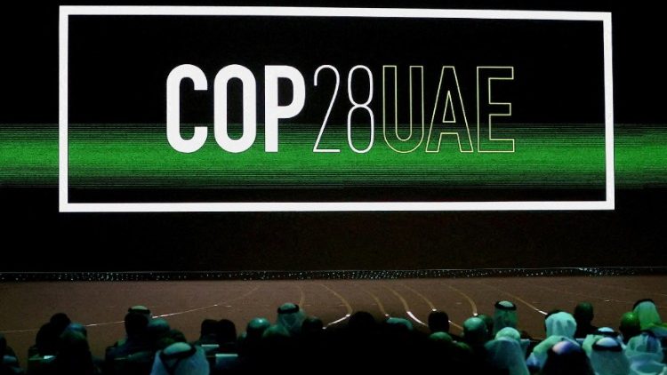 Logomarca da Cop28 em Dubai