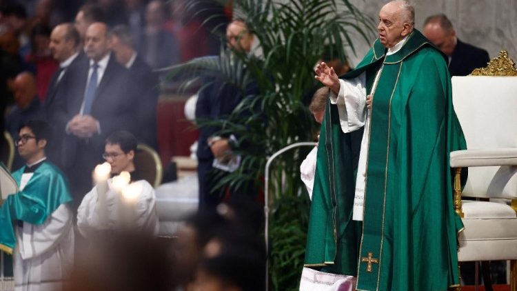 Pope Francis leads the holy Mass on the World Day of the Poor at the Vatican