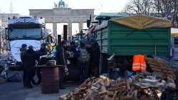Bauernprotest vor dem Brandenburger Tor