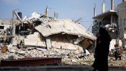  Shkatërrimi pas bombardimit të Rafahut, në Rripin e Gazës