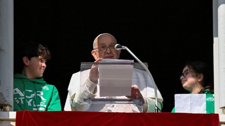 FILE PHOTO: Pope Francis leads Angelus prayer at Vatican
