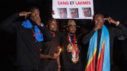 Membros da sociedade civil participam num luto coletivo em memória das vítimas dos combates entre M23 e as FARDC em Goma