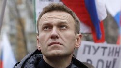 Alexei Navalnîi, la un miting din 2019, la Moscova, în memoria politicianului Boris Nemțov, asasinat în 2015.
