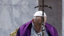 Ferenc pápa a hamvazószerdai szertartáson 