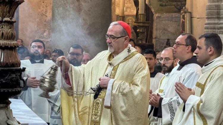 Easter Sunday Mass in the Church of the Holy Sepulchre in Jerusalem
