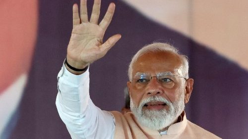 Indiens hindunationalistischer Premier Narendra Modi, dessen Partei vermutlich die derzeit laufenden Wahlen wieder gewinnen wird