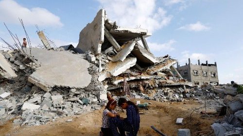 Zona di guerra a Rafah, nella Striscia di Gaza