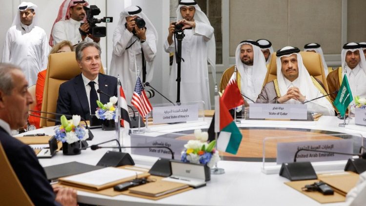 Anthony Blinken attends special meeting to discuss the humanitarian crises faced in Gaza, in Riyadh