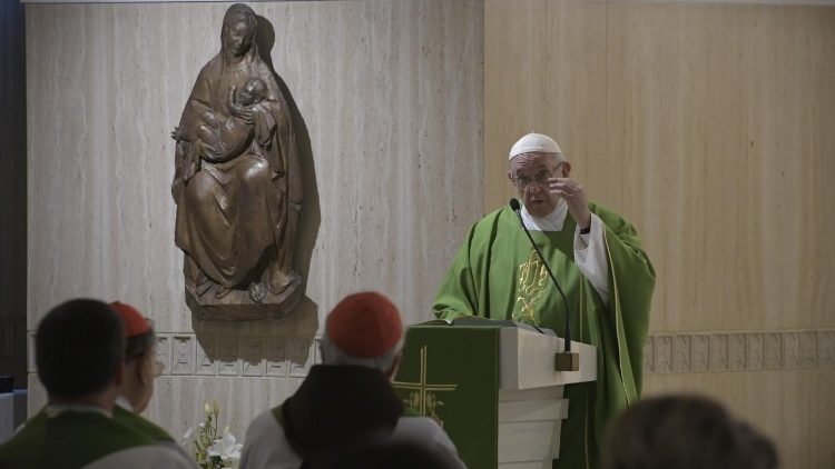 教皇フランシスコ、バチカン、サンタ・マルタ館でのミサ　2018年9月11日