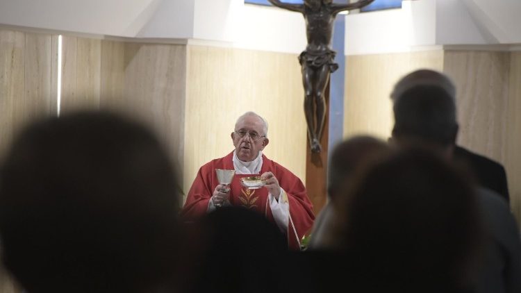教皇フランシスコ、バチカン、サンタ・マルタ館でのミサ　2018年9月14日