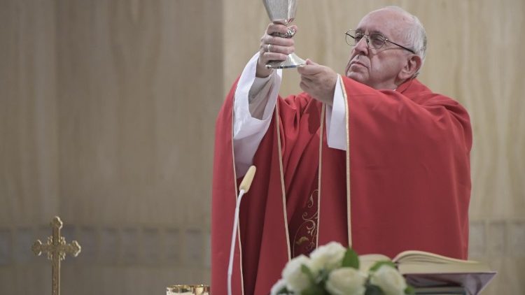 Papa Franjo tijekom mise u Domu svete Marte