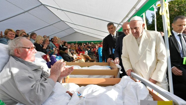 병자들과 함께하는 프란치스코 교황