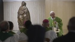 Pope Francis delivers the homily at the morning Mass at Casa Santa Marta