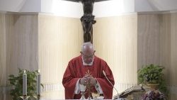 Pope Francis celebrates Mass at Santa Marta
