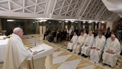 Папа падчас св. Імшы ў капліцы Дому св. Марты