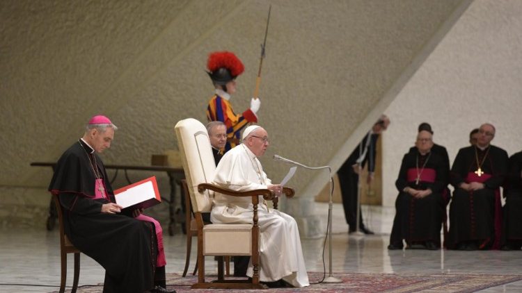教皇フランシスコ、バチカン・パウロ6世ホールでの一般謁見　2019年1月16日