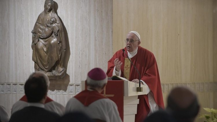Папа проповідує в каплиці "Дому святої Марти"