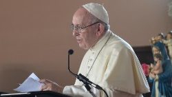 Le Pape François à la Casa Hogar du Bon Samaritain, Panama, le 27 janvier 2019 