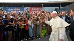 Papa Francisco durante viagem apostólica ao Panamá em 2019
