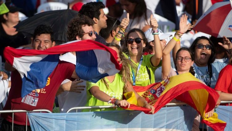 Archive photo of young people attending World Youth Day in Panama, 2019