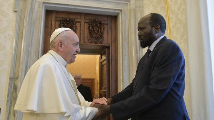 프란치스코 교황과 살바 키르 남수단 대통령