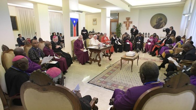 Papież Franciszek z liderami Sudanu Południowego