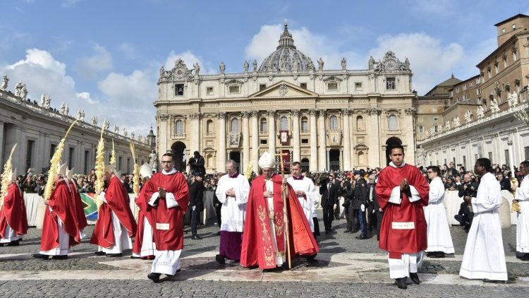 Pope Francis celebrates Mass on Palm Sunday