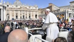 Pope Francis at the general audience in Rome's St. Peter's Square on May 8,  2019. 