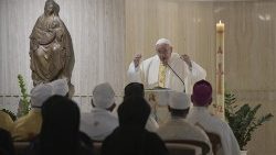 Pope Francis preaches at the morning Mass