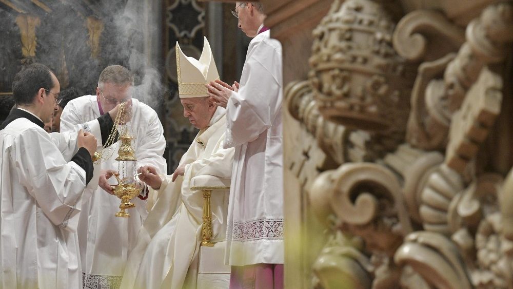 El Papa, durante la misa