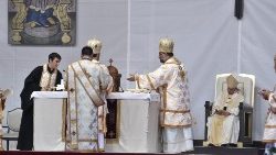 Franziskus leitet 2019 eine Göttliche Liturgie in Rumänien