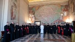 Der Papst und die Vertreter der ukrainischen griechisch-katholischen Kirche im Vatikan