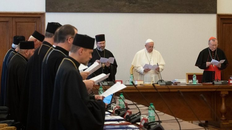Popiežius ir Ukrainos graikų apeigų katalikų ganytojai
