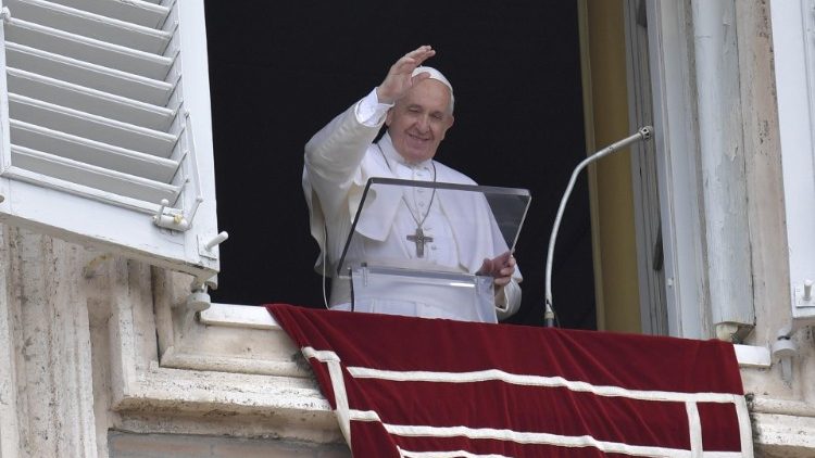 Pope Francis during the Sunday Angelus