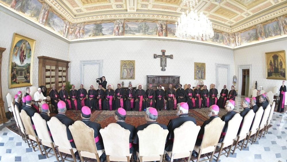 Stretnutie s prvou skupinou indických biskupov (Ad limina, 13. sept. 2019)
