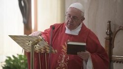 Pope celebrates Mass at Santa Marta