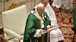 Popiežius Pranciškus. Amzonijos Sinodo uždarymo Mišios