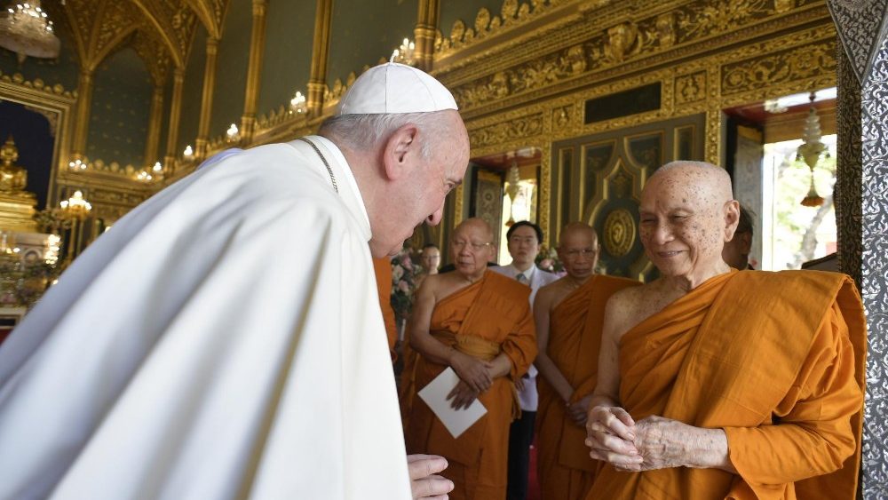 2019.11.21 Viaggio Apostilico in Thailandia e Giappone Incontro con il Patriarca Supremo dei Buddisti