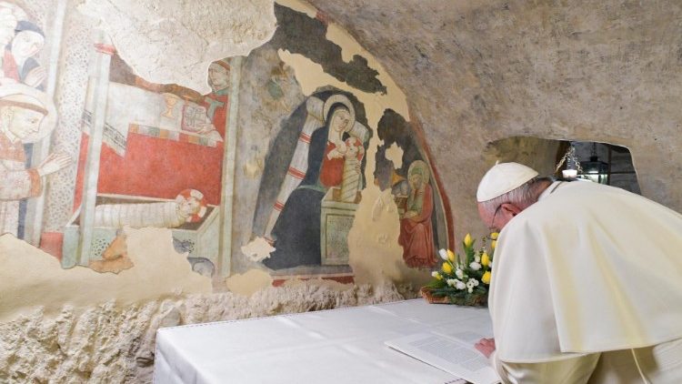 Papa Francisc la Sanctuarul Ieslei din Greccio (01.12.2019)