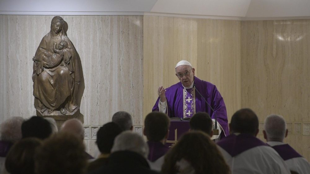Pope at Mass at Casa Santa Marta, 19.12.2019.