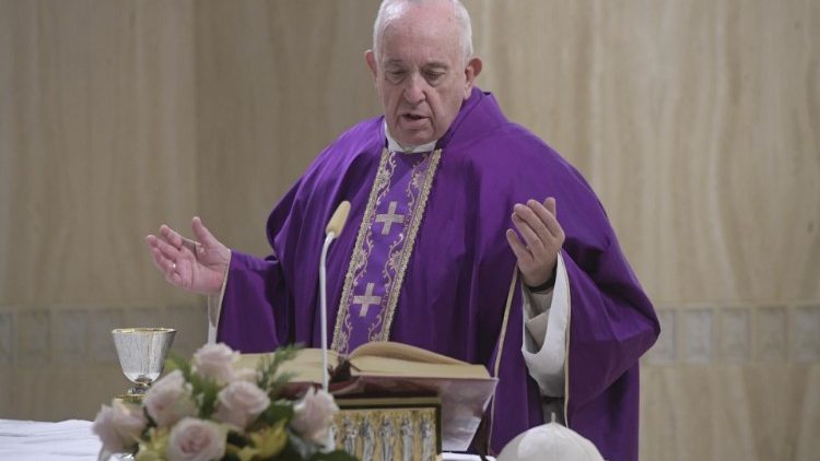 Le Pape lors de la messe le 19 décembre