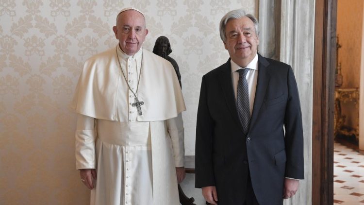 Antonio Guterres, con el Papa