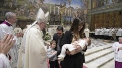 File photo of baptism ceremony in the Sistine Chapel on 12 January 2020