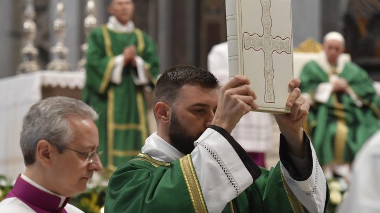 Messe du premier dimanche de la Parole de Dieu, le 26 janvier 2020, en la basilique Saint-Pierre.